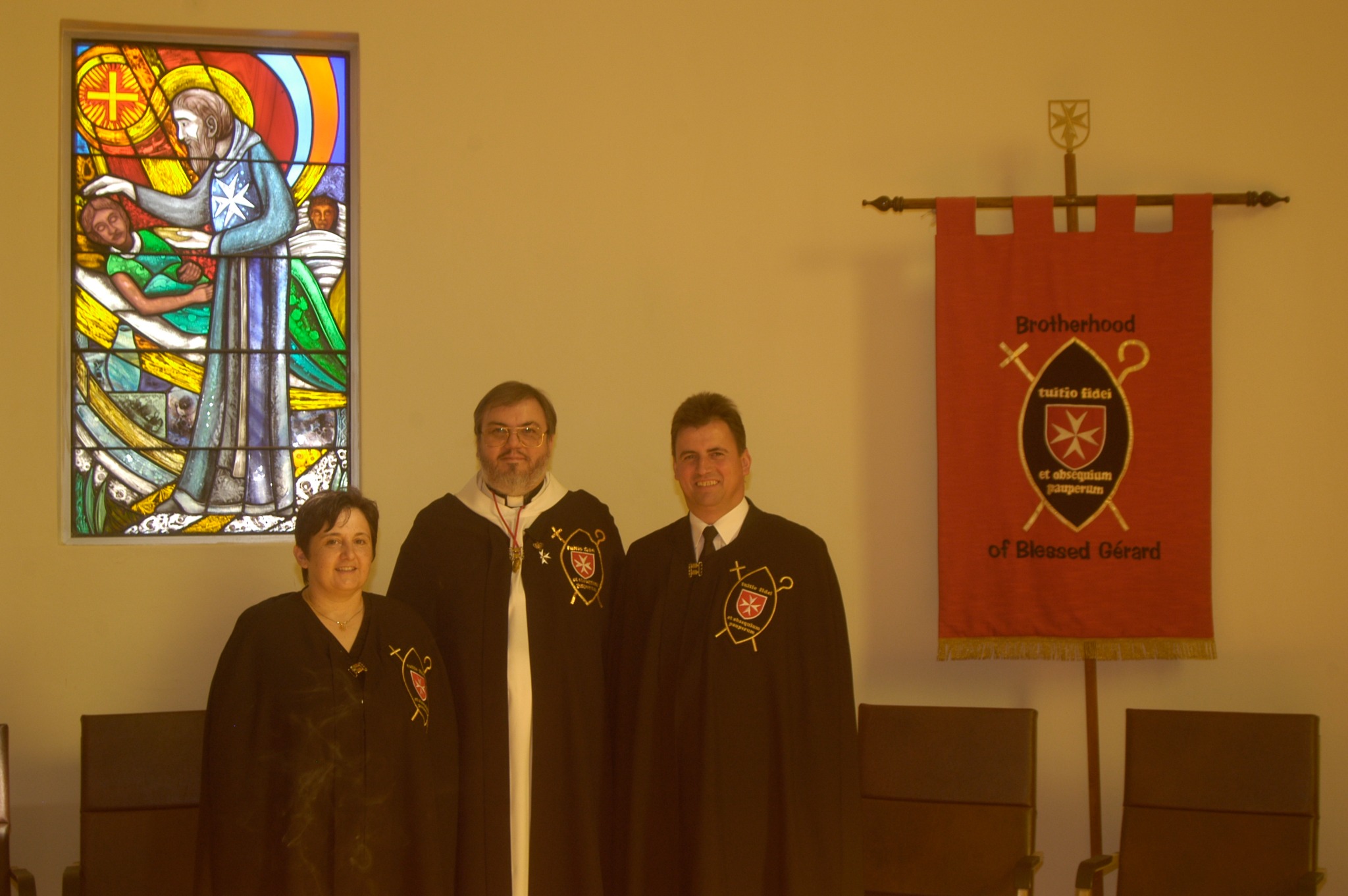 Father Gérard with Gabriele and Maximilian Rauecker on 26 June 2005