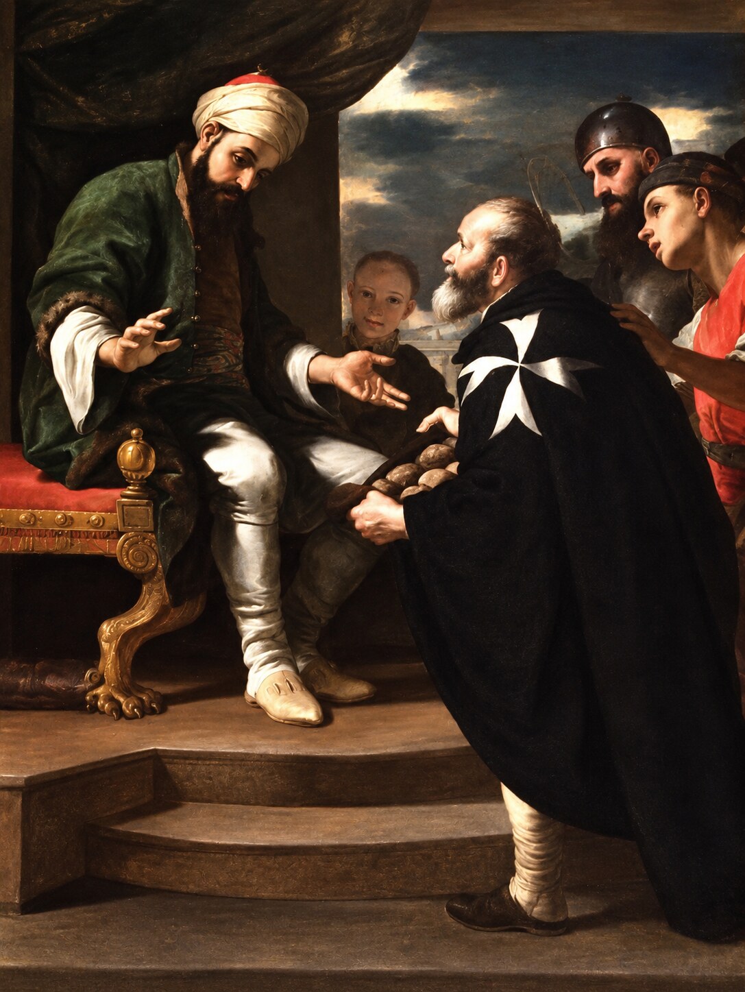 Restored view of the Bread Miracle of Blessed Gérard by Mattia Preti