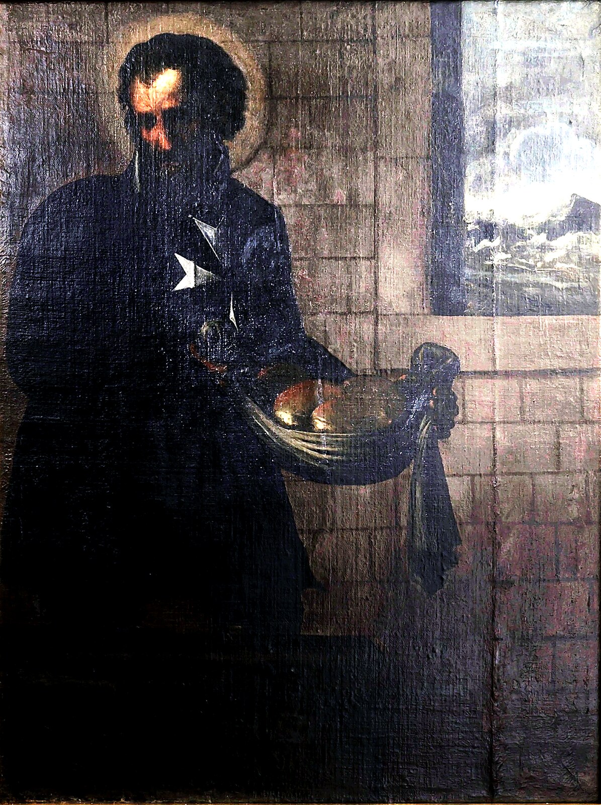 Restored historical painting of Blessed Gérard in Valletta