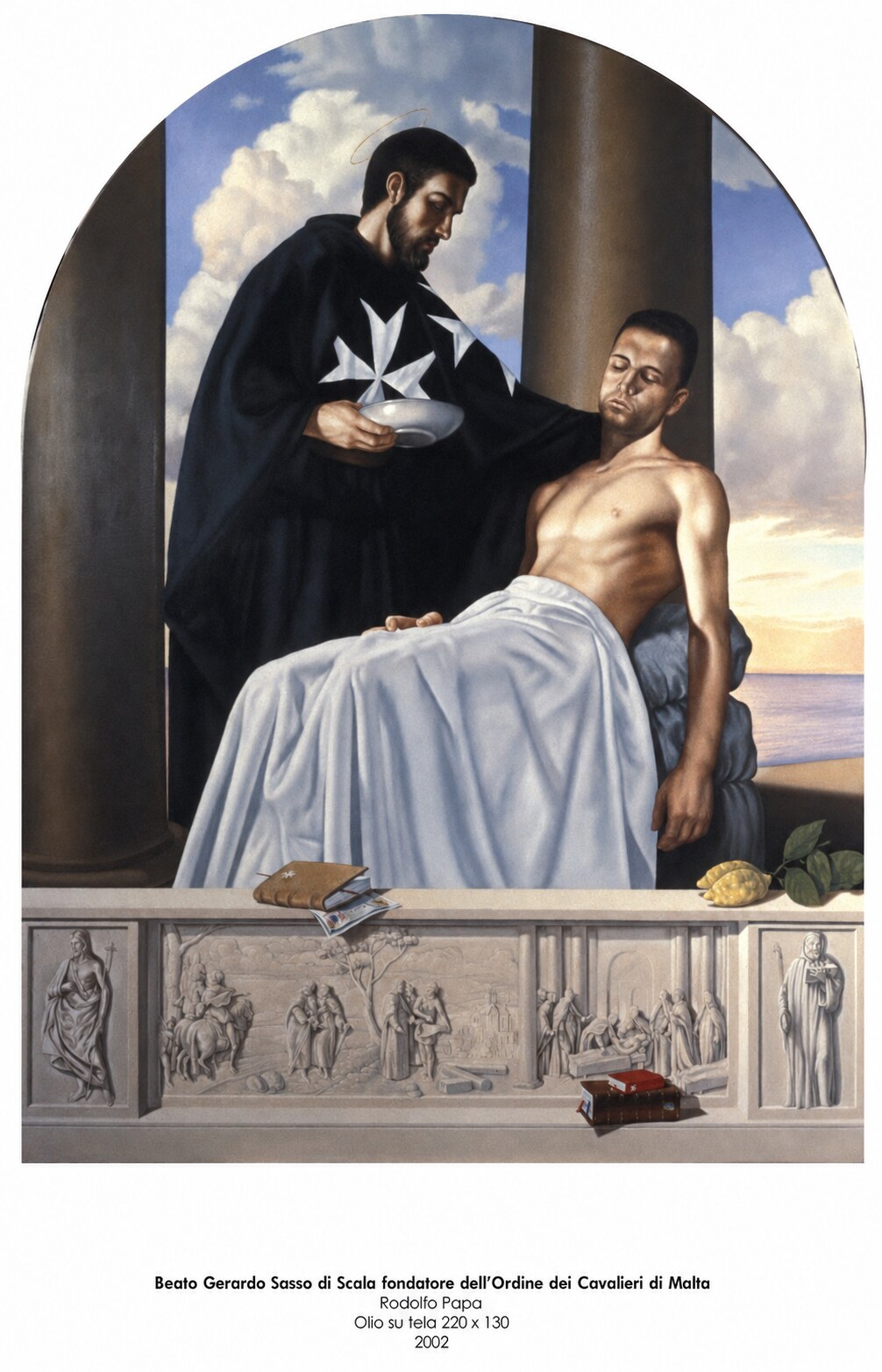 Blessed Gérard caring for the sick and the poor