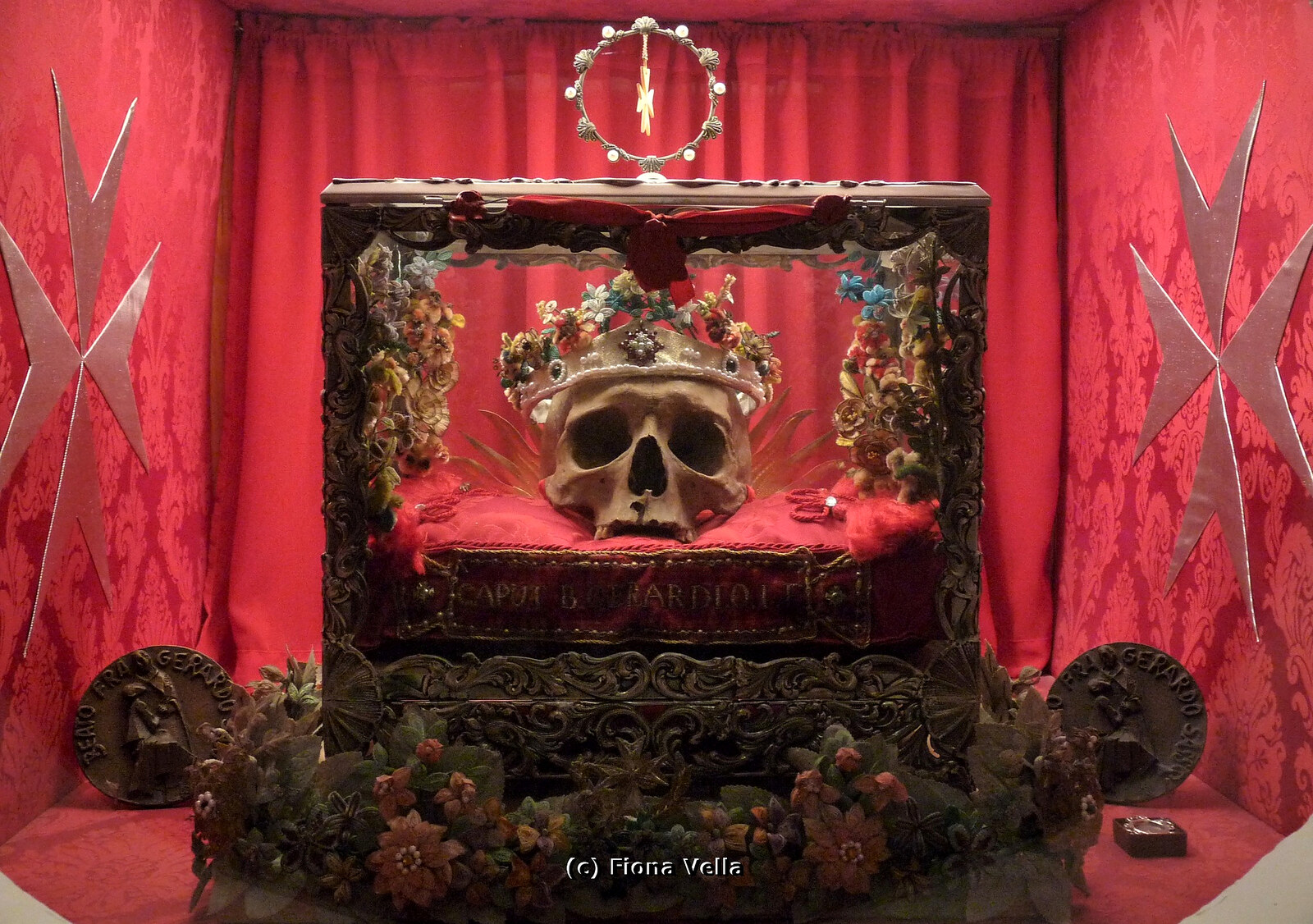 Reliquary of the skull of Blessed Gérard in Valletta