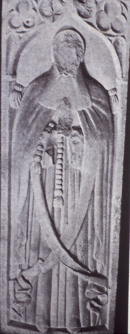 Historical photograph of the tomb effigy of Jacques de Milly at Musée de Cluny