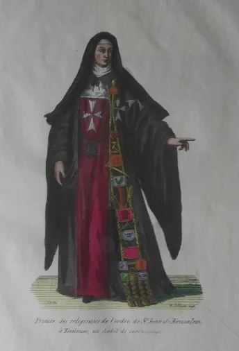 Historical depiction of a Hospitaller sister; individual identification uncertain