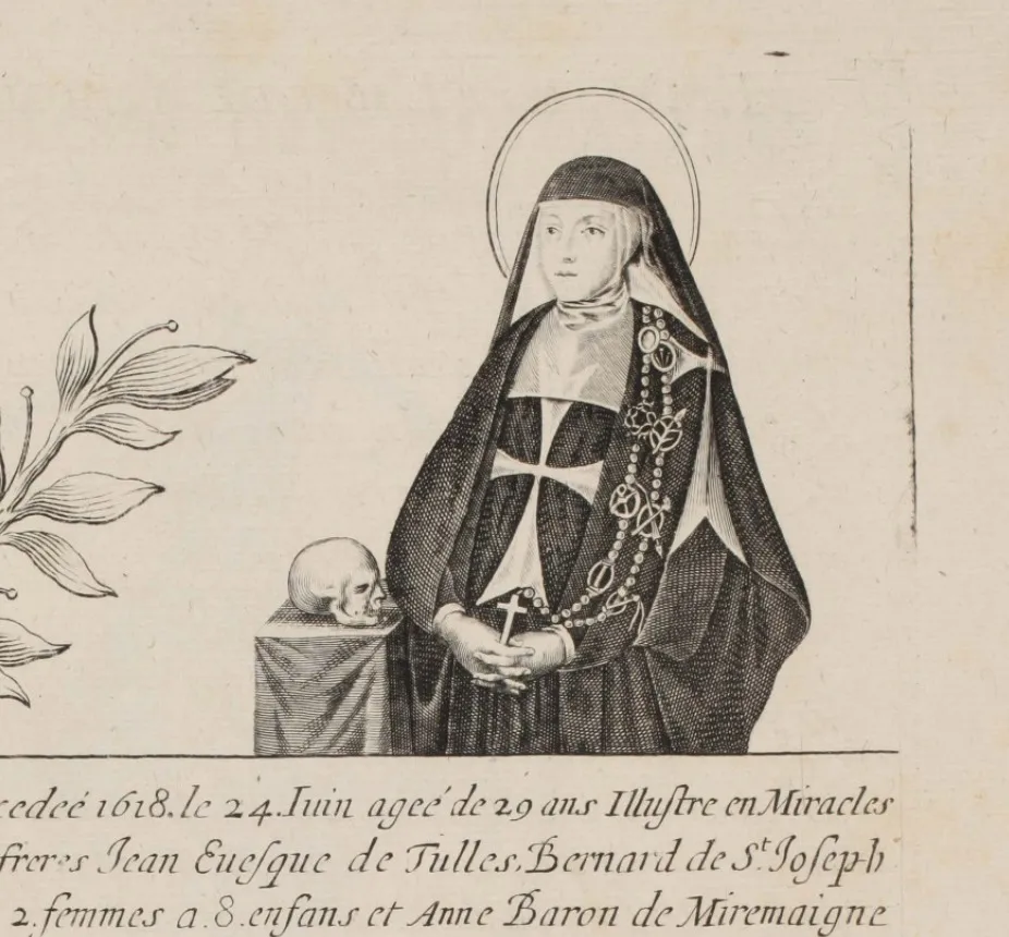 Historical engraving of a Hospitaller woman