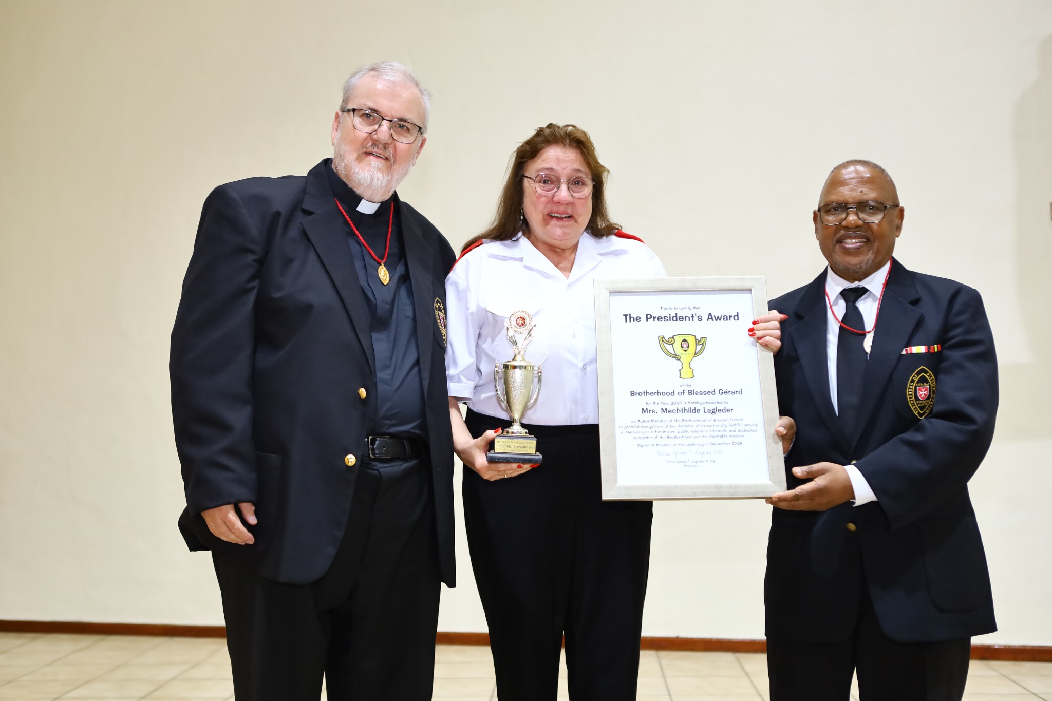 Mechthilde Lagleder receiving the President’s Award for 2026