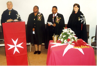 Members of the Order during the ceremony on 15 December 2002