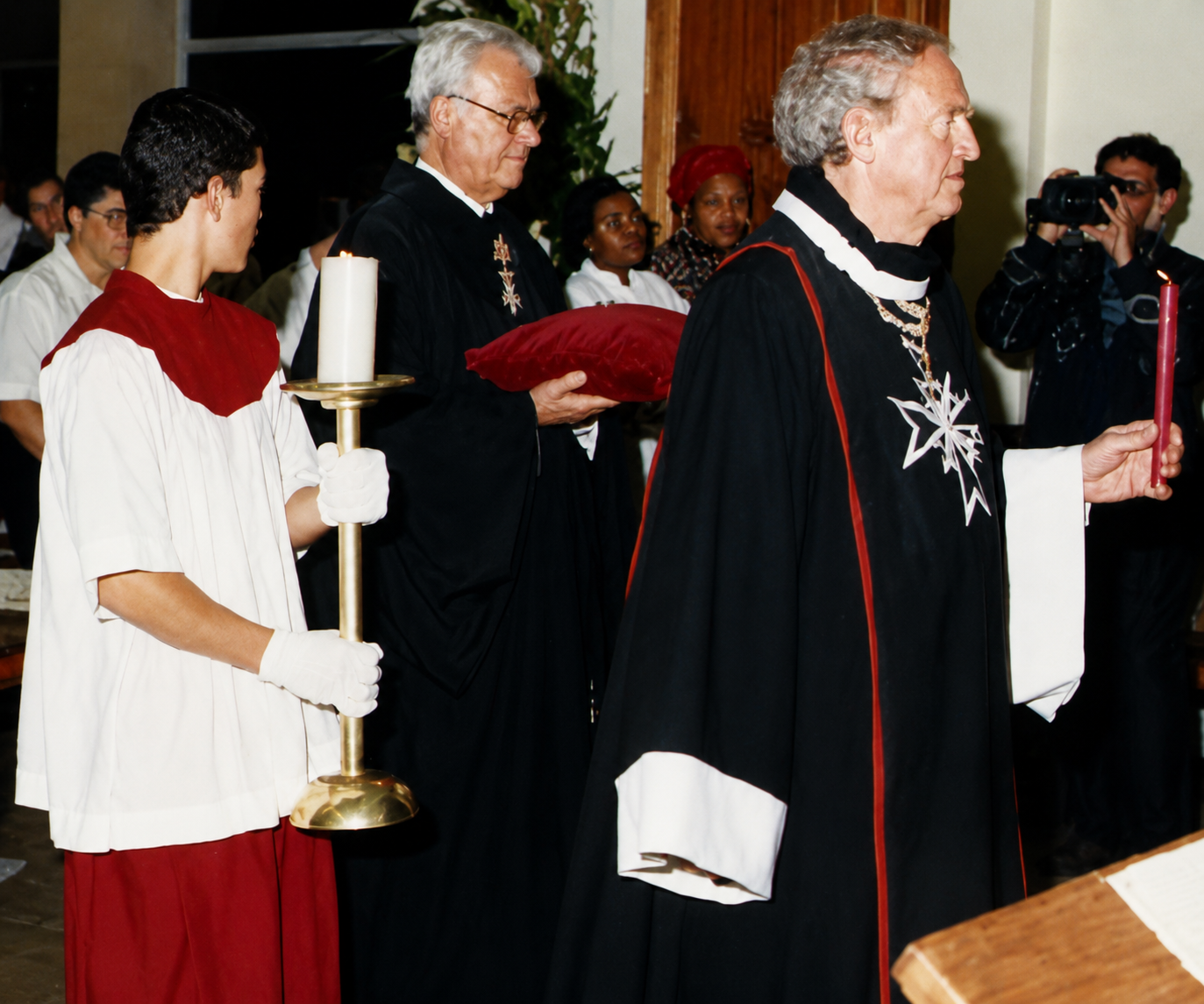 Frà Ludwig Hoffmann von Rumerstein during the opening celebrations at Blessed Gérard's Care Centre on 3 September 1996