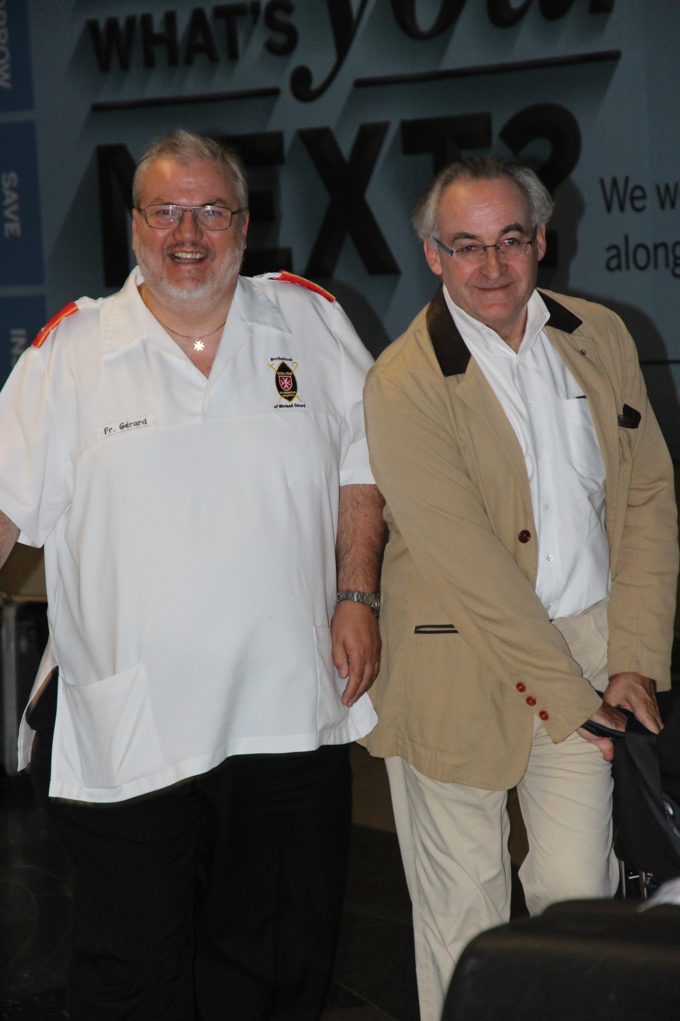 Dominique Prince de La Rochefoucauld-Montbel with Father Gérard on 24 October 2017